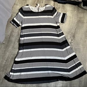 loft dress with stripes